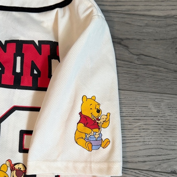 Disney Girls Winnie The Pooh Baseball Jersey Classic Mesh Button Down Shirt XL - Picture 5 of 8